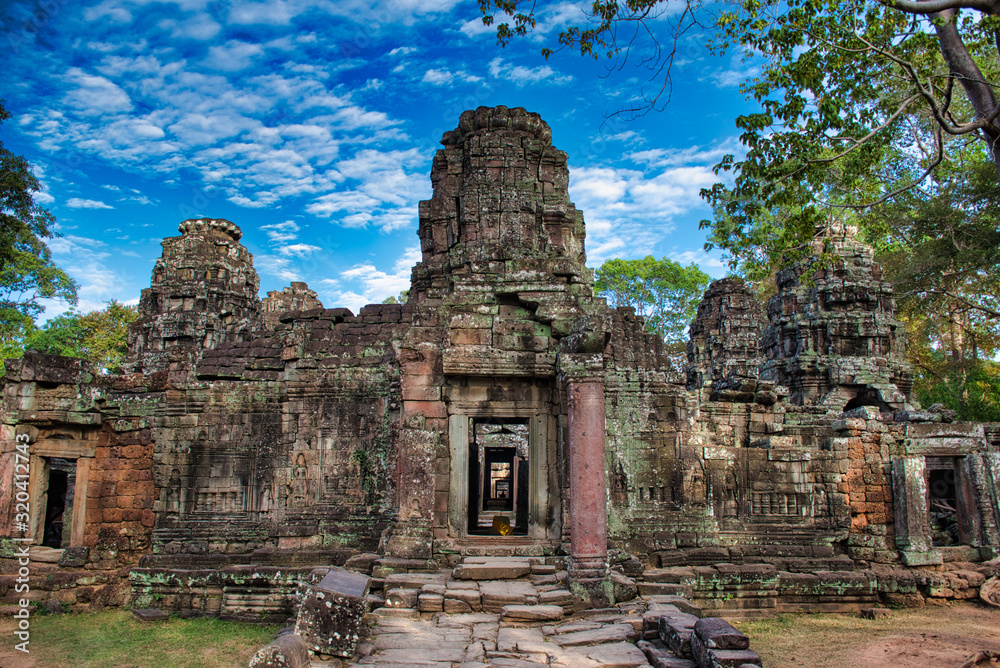 Naklejka premium The Bayon, Prasat Bayon is a richly decorated Khmer temple