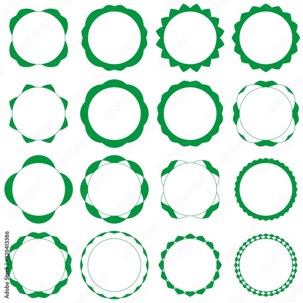 Badges - Serie 2 - complet - vert Badges - Serie 2 - complet - vert