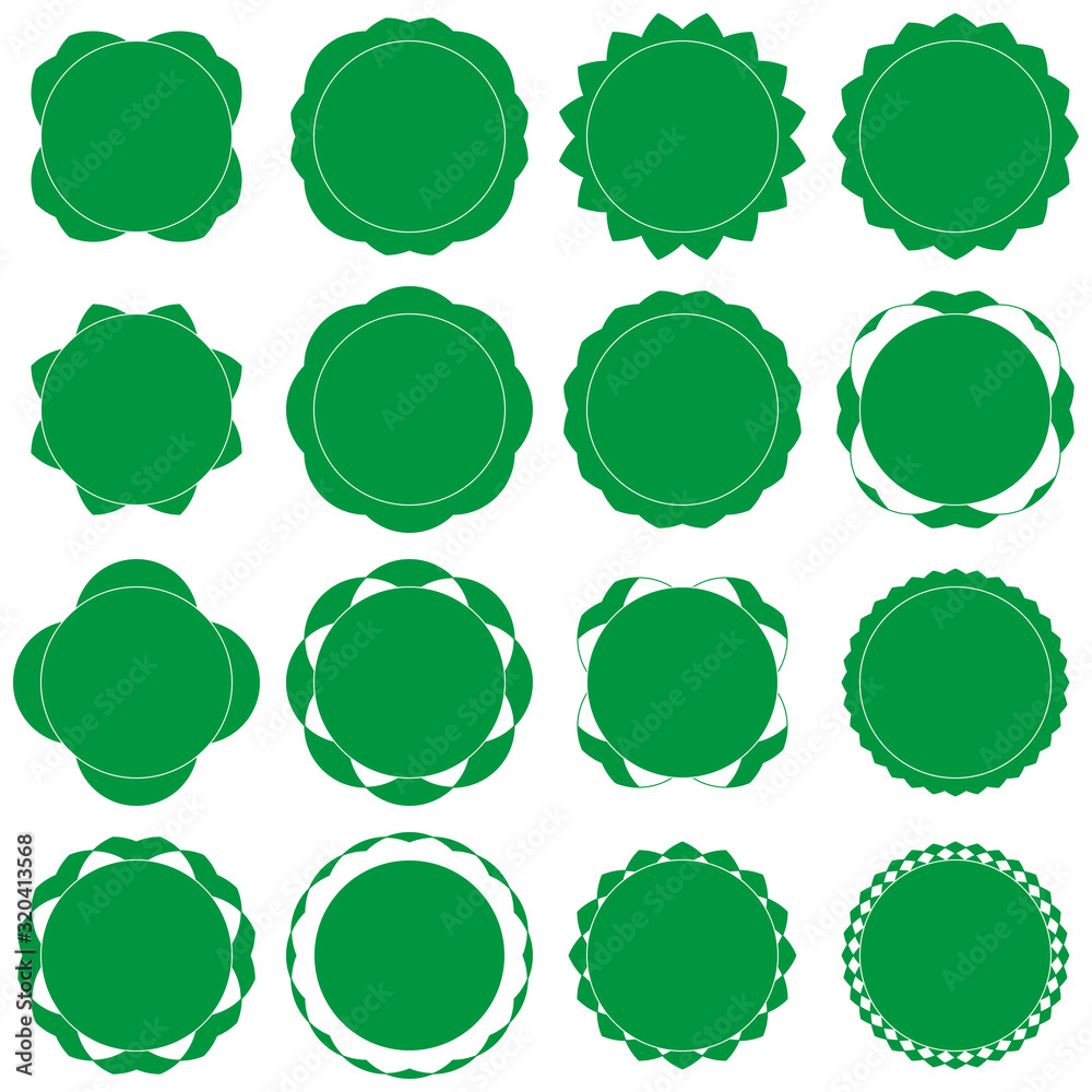 Badges - Serie 2 - complet - vert Badges - Serie 2 - complet - vert