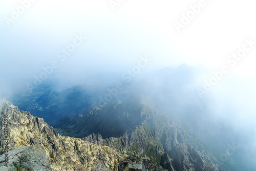 Fototapeta Naklejka Na Ścianę i Meble -  beautiful mountains in the fog