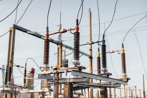 Electrical substation equipment. Transformers, disconnectors. Power engineering