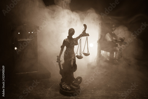 Death penalty electric chair miniature on dark. Creative artwork decoration.