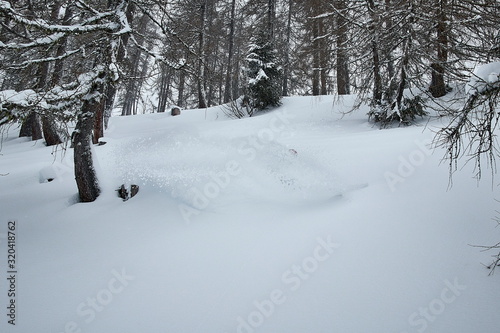 skiing freeride  extreme speed snow winter © Helmut