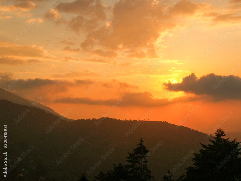 Fototapeta premium Orange sunset