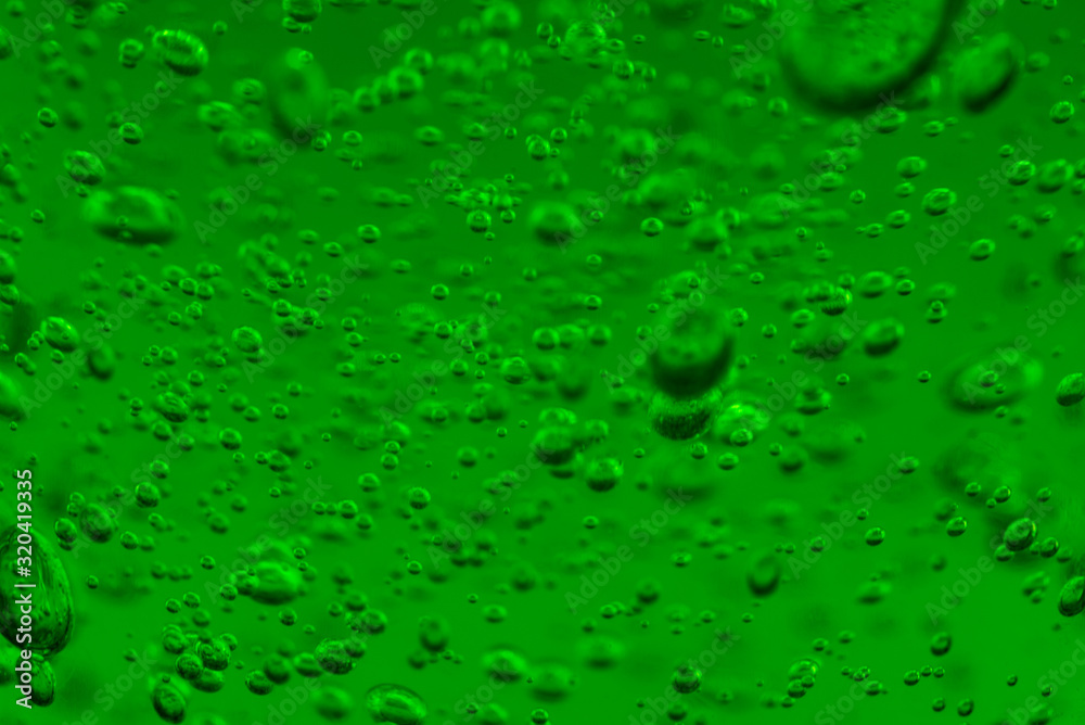 Green Gel Macro with bubbles Green Gel Macro with bubbles