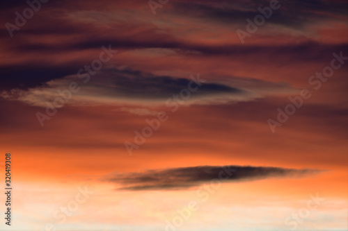 Fototapeta Naklejka Na Ścianę i Meble -  Painted sky at the sunset