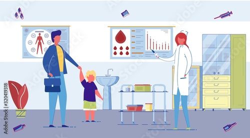 Child Visits Pediatrician Doctor for Vaccination.
