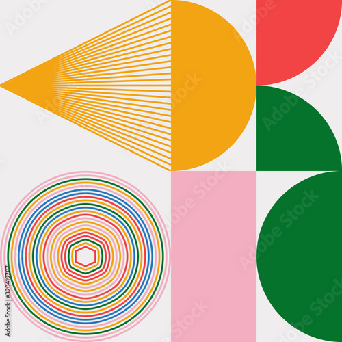 Unusual Vector Abstract Geometric Artwork