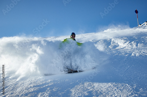 skiing speed extreme freeride mountain snow