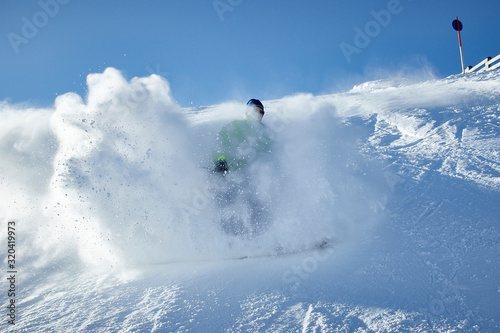 skiing speed extreme freeride mountain snow