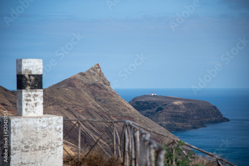 View of cliffs over the sea