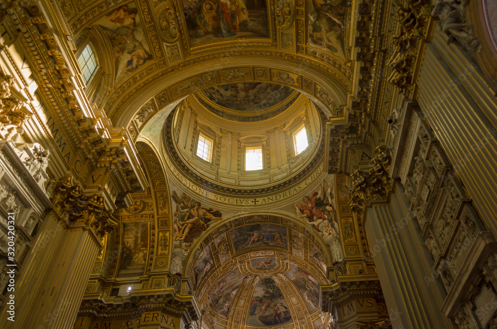 Rome, Italy, September 27th,2018: Inside St Mary Cathedral, Rome.