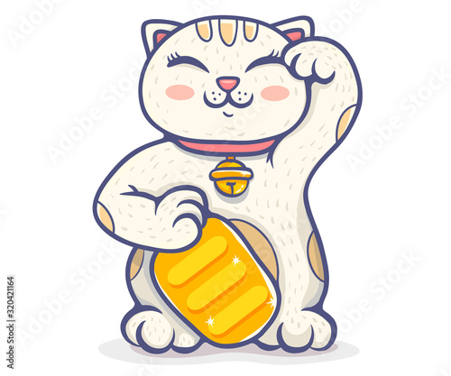 Vector kawaii lucky cat