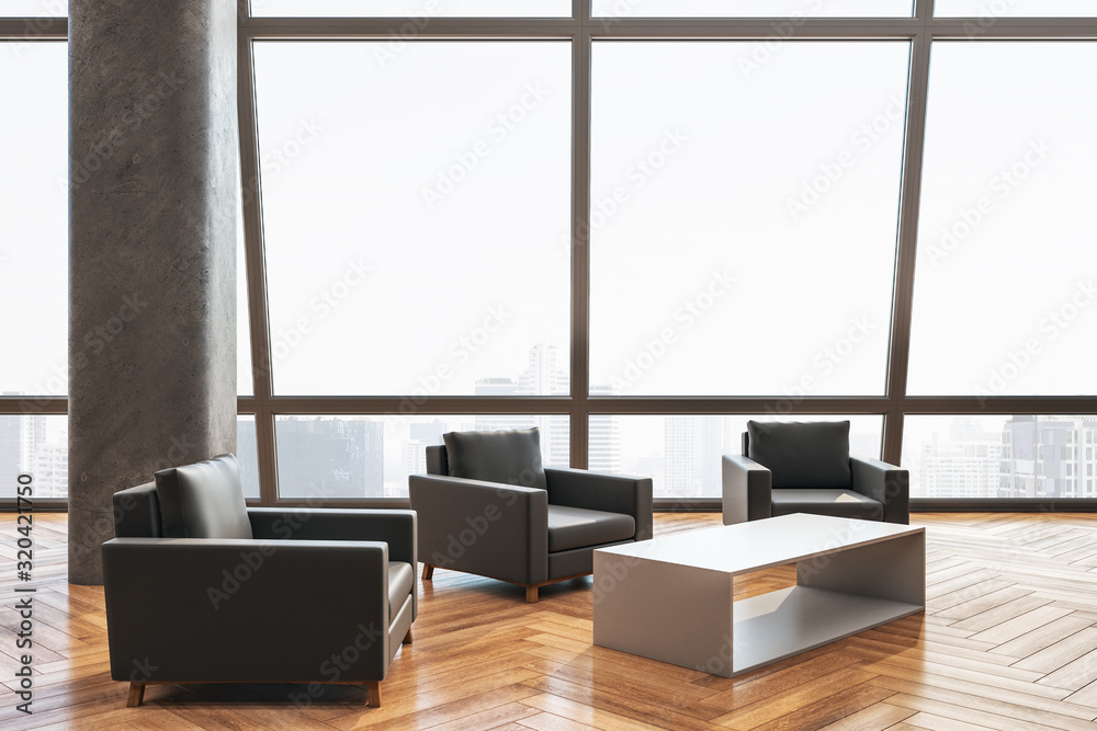 Contemporary waiting room with chairs Contemporary waiting room with chairs