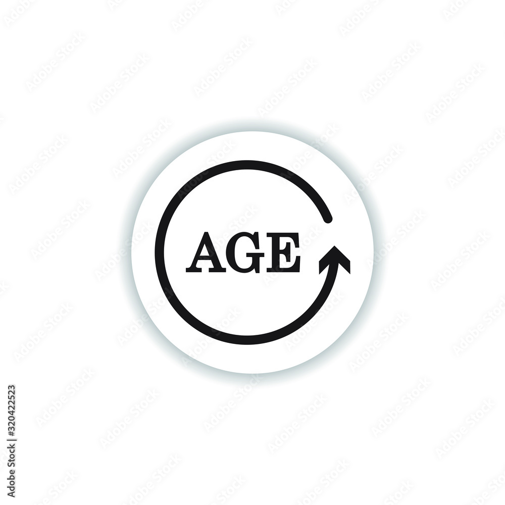 Age icon design isolated on white background. Vector illustration Age icon design isolated on white background. Vector illustration