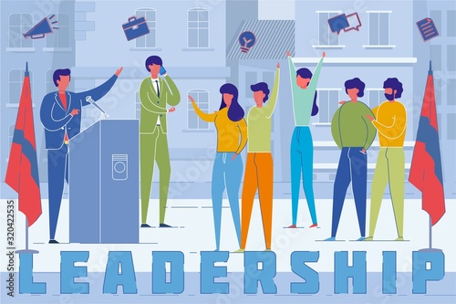 Political Party Leader Speech Word Concept Banner