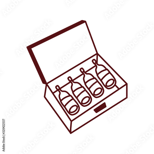 wine bottles drink in box packing