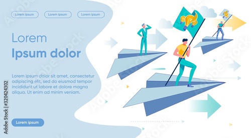Competition Flat Landing Page Vector Template