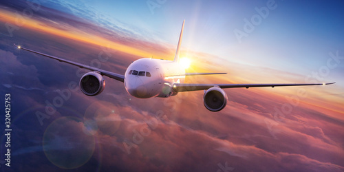 Commercial airplane jetline...