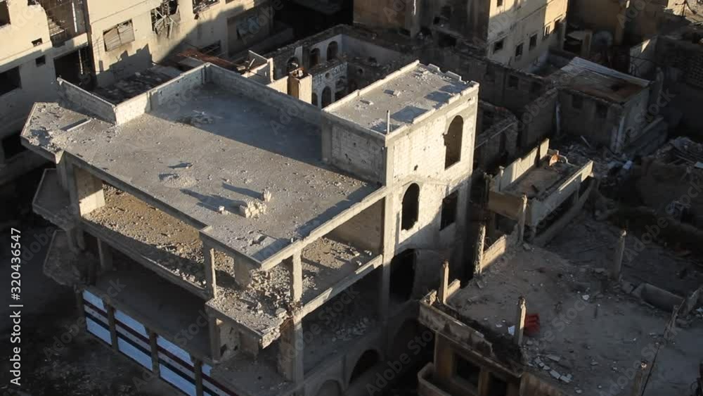 War destruction in the Homs City centre, Syria War destruction in the Homs City centre, Syria