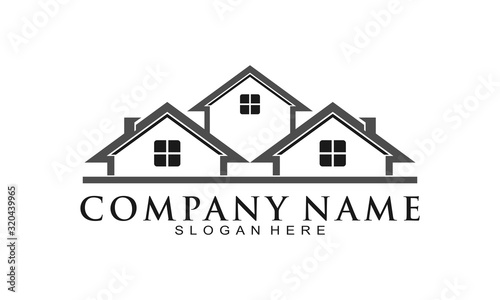 Property simple luxury vector logo design