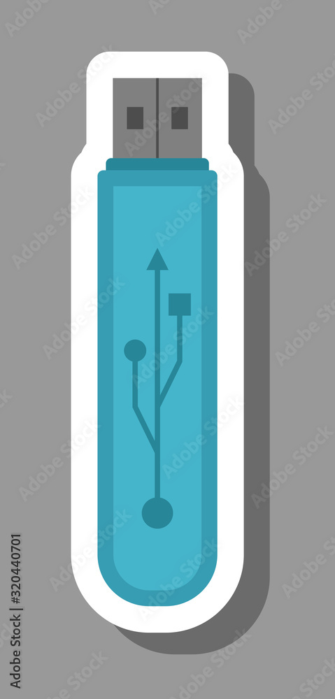 Flash drive icon that symbolizes data transfer Flash drive icon that symbolizes data transfer