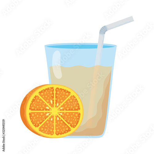 orange citrus fruit with juice glass