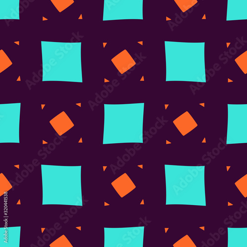 Seamless pattern with bright geometric ornament.