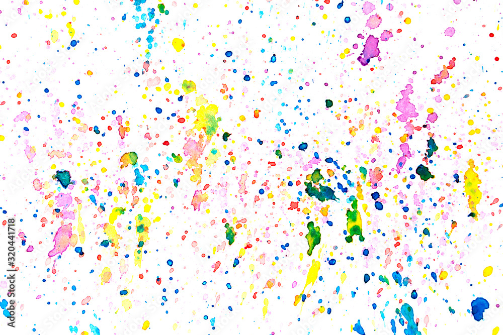 colorful watercolor splash on paper