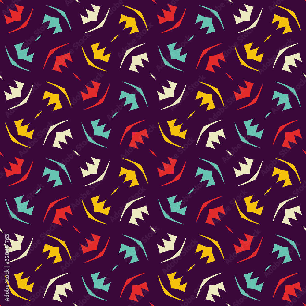 Seamless pattern with colorful diagonal geometric ornament.