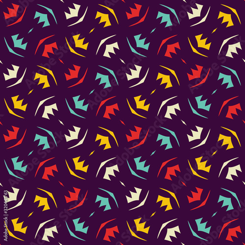Seamless pattern with colorful diagonal geometric ornament.