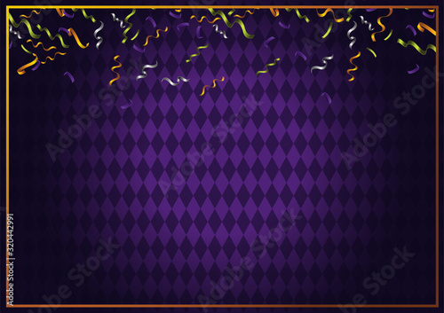 Fotografija Diamond-shape quadrangle Purple Background, The pattern on the purple floor for gretting card banner, poster,  template, Flyer & brochure, vector illustration, EPS10