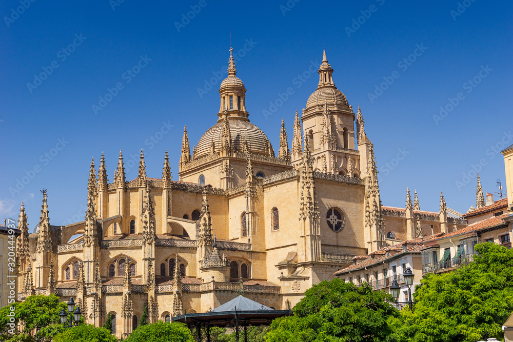  The Holy Cathedral Church of Our Lady of the Assumption, SEGOVIA, SPAIN,, 11 AUGUST 2015, built between the 16th and 18th centuries of Gothic style with some Renaissance features