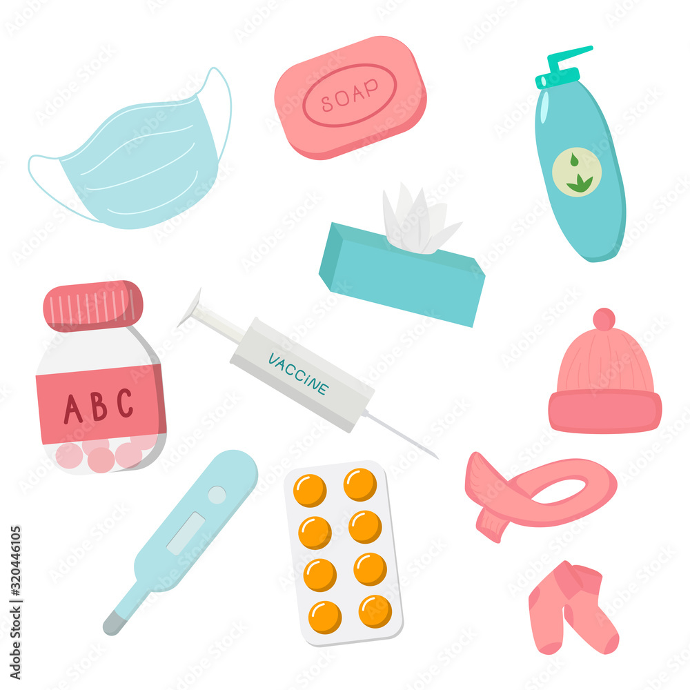 Set for the prevention of infectious diseases. Set for the prevention of infectious diseases.