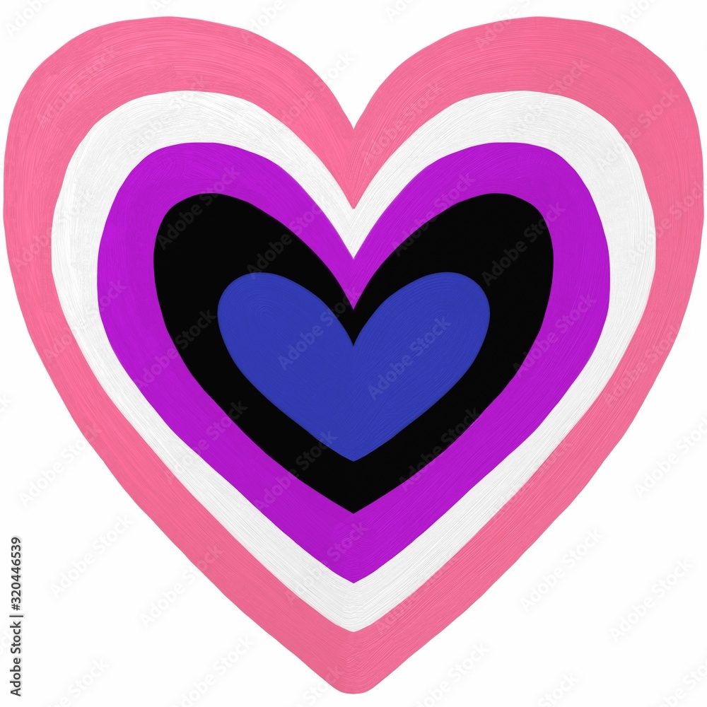 Heart in colors of genderfluid pride flag Stock Illustration | Adobe Stock