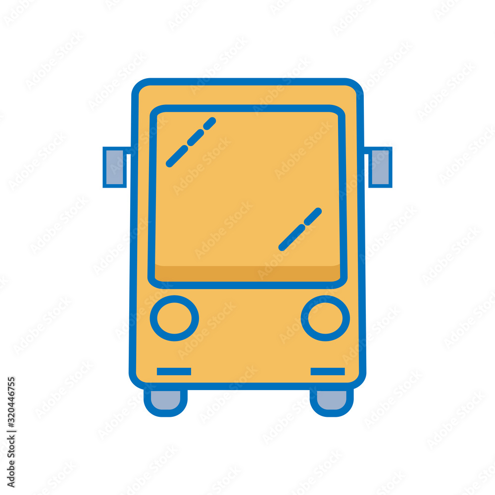 bus icon filled outline style vector for your web design, logo, UI. illustration