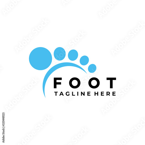 foot logo icon vector isolated