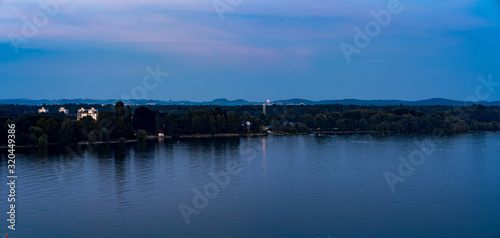 Blue hour at the lake of constance