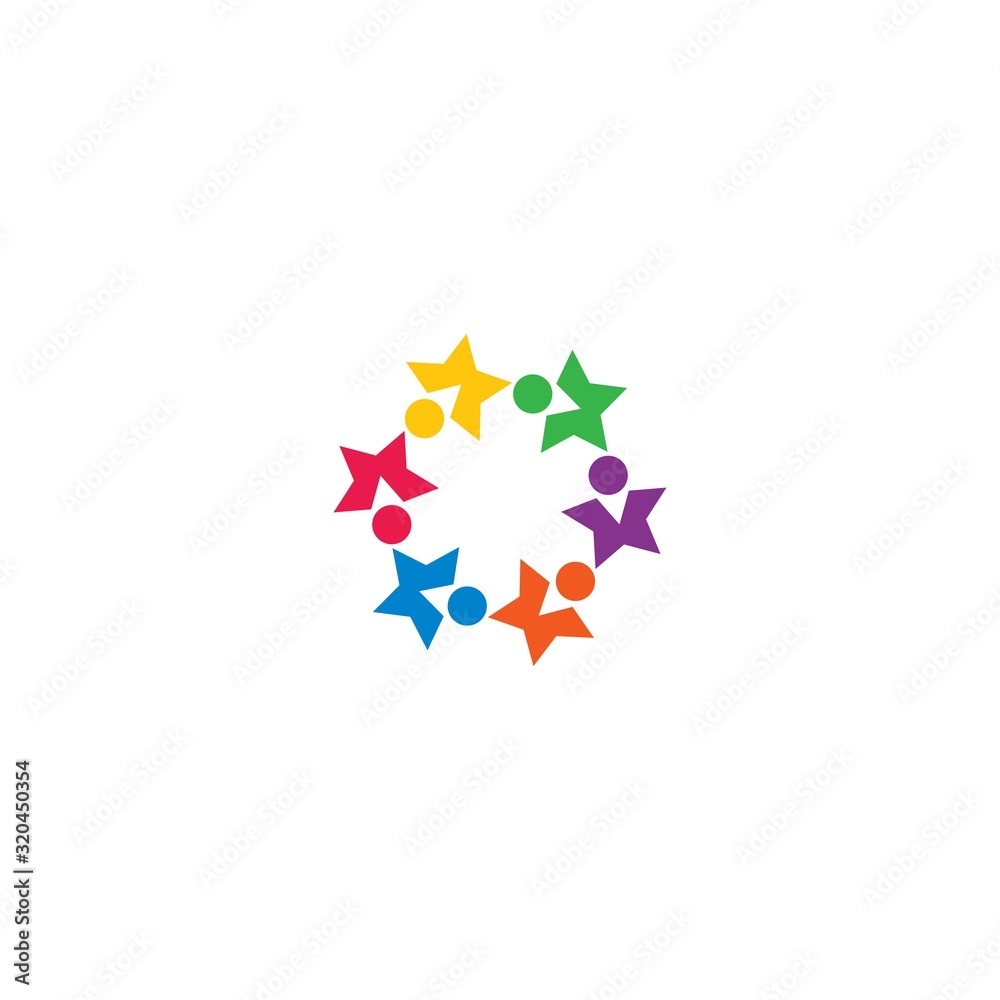 Obraz premium community logo template vector icon design