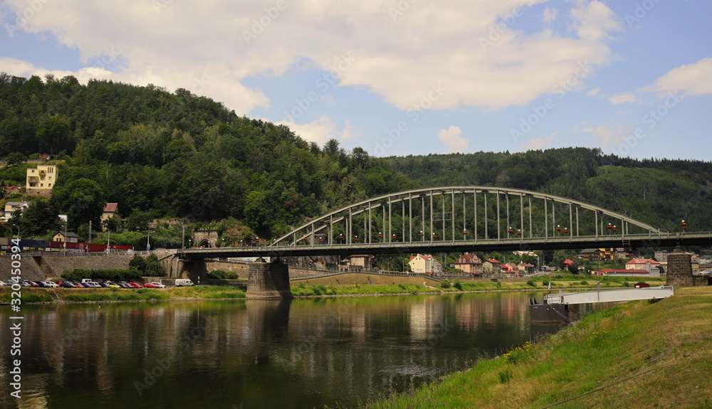 Bridge over the river, Decin, Czech Republic