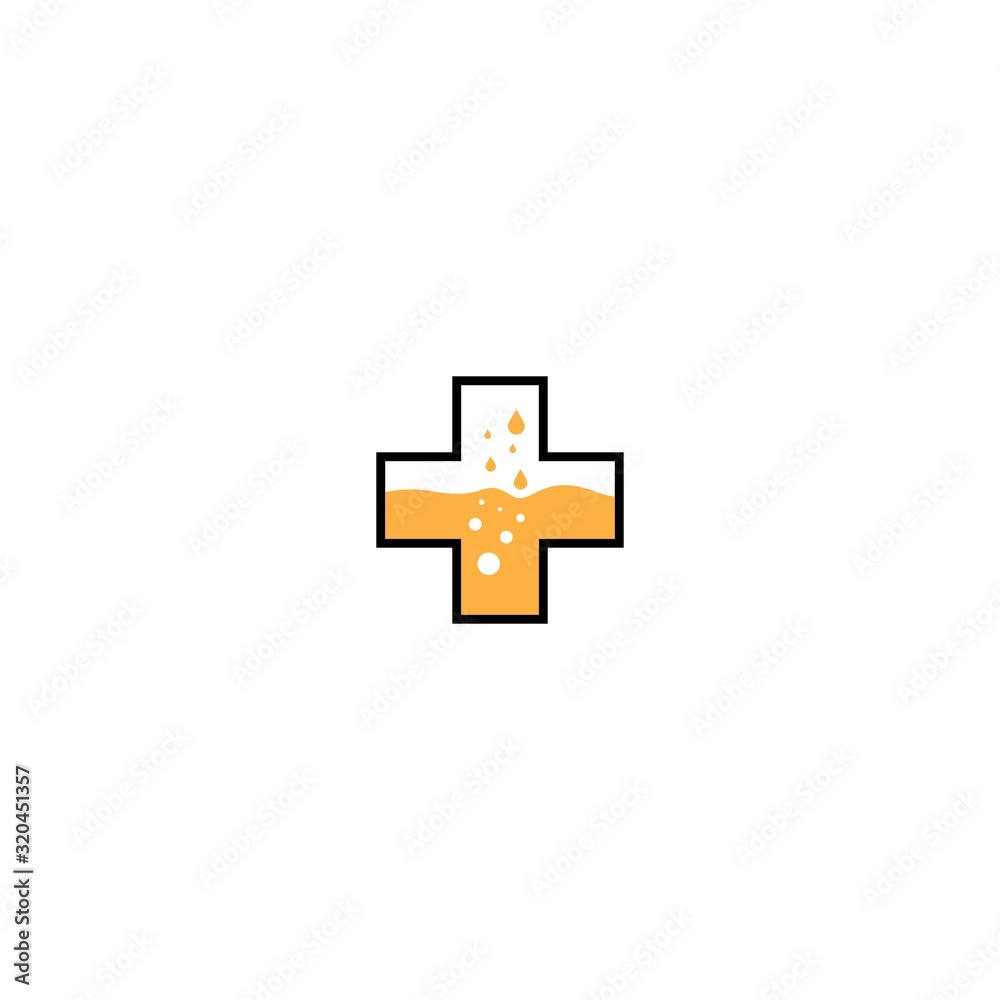 Fototapeta premium Medical cross logo template vector icon design