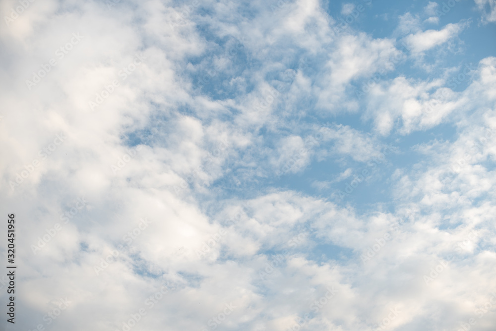 Smooth cloudscape of sky and clouds on a clear weather