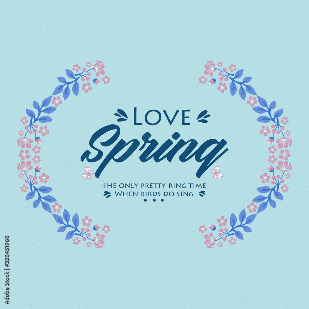 Unique ornate of leaf and wreath frame, for love spring greeting card design. Vector Unique ornate of leaf and wreath frame, for love spring greeting card design. Vector