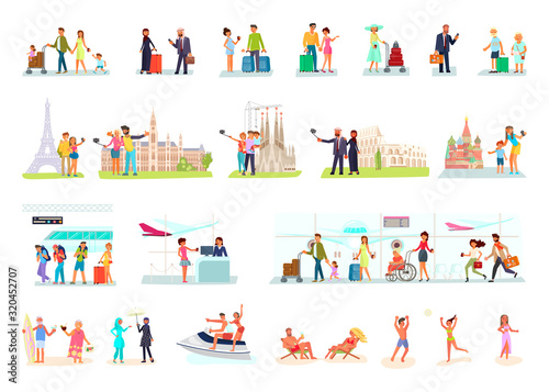Big set of travelers