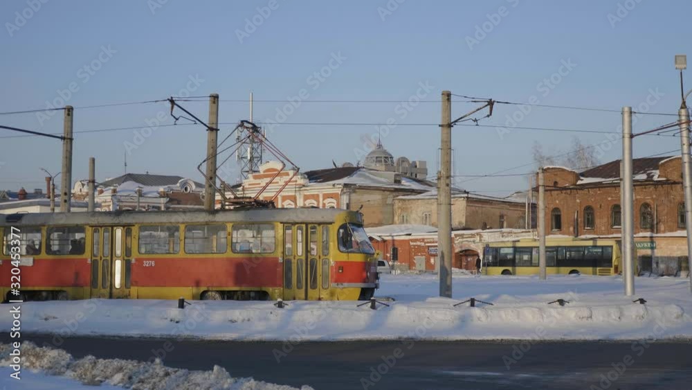 The tram to the ultimate old bazaar in Barnaul, Russia. The tram to the ultimate old bazaar in Barnaul, Russia.
