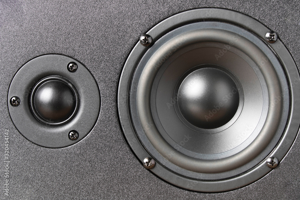 Audio speakers. Musical equipment. Close up. Selective focus Audio speakers. Musical equipment. Close up. Selective focus