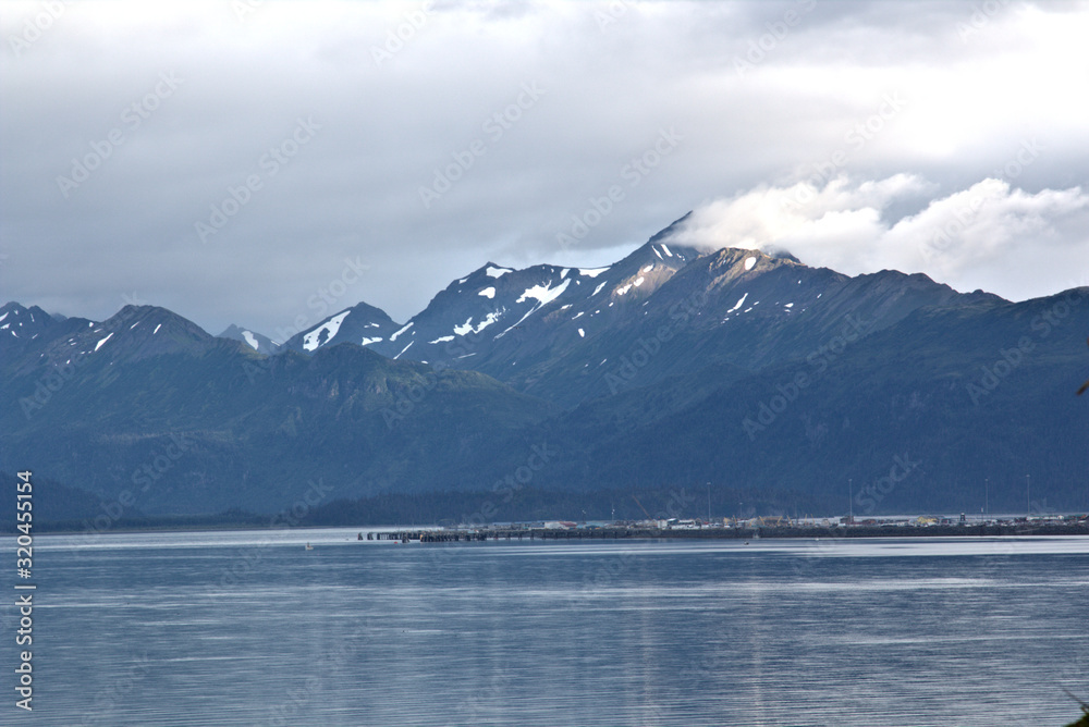 Kenai Mountain range around Homer Alaska