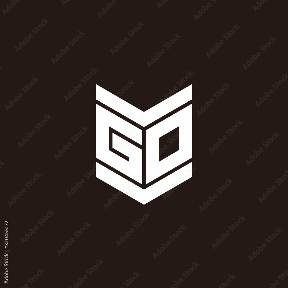 Obraz premium Logo alphabet monogram with emblem style