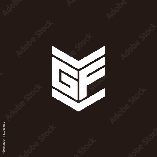 Logo alphabet monogram with emblem style