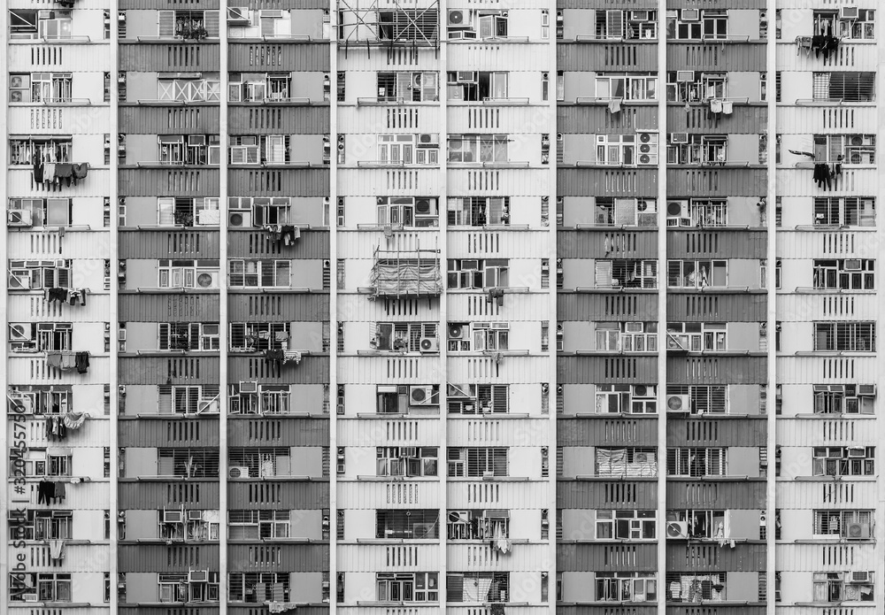 High rise residential building of public estate in Hong Kong city High rise residential building of public estate in Hong Kong city